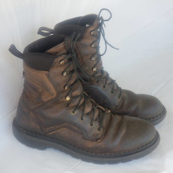 Vintage Leather Supersole Red Wing Work Boots Size 11 Leather Lace - Picture 2 of 7